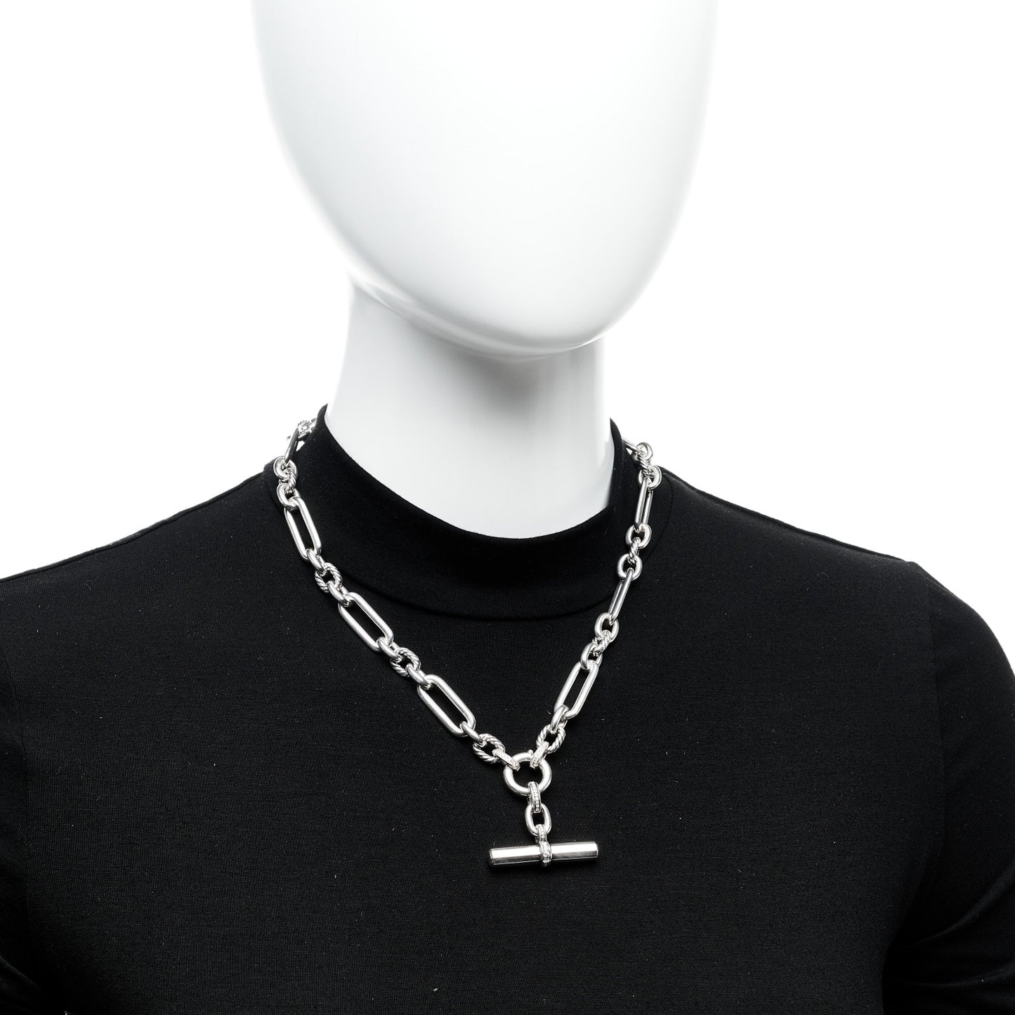 Sterling Silver Diamond Lexington Chain Necklace