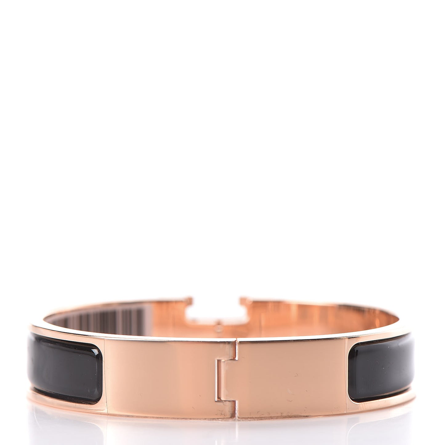 Enamel Narrow Clic Clac H Bracelet PM Black