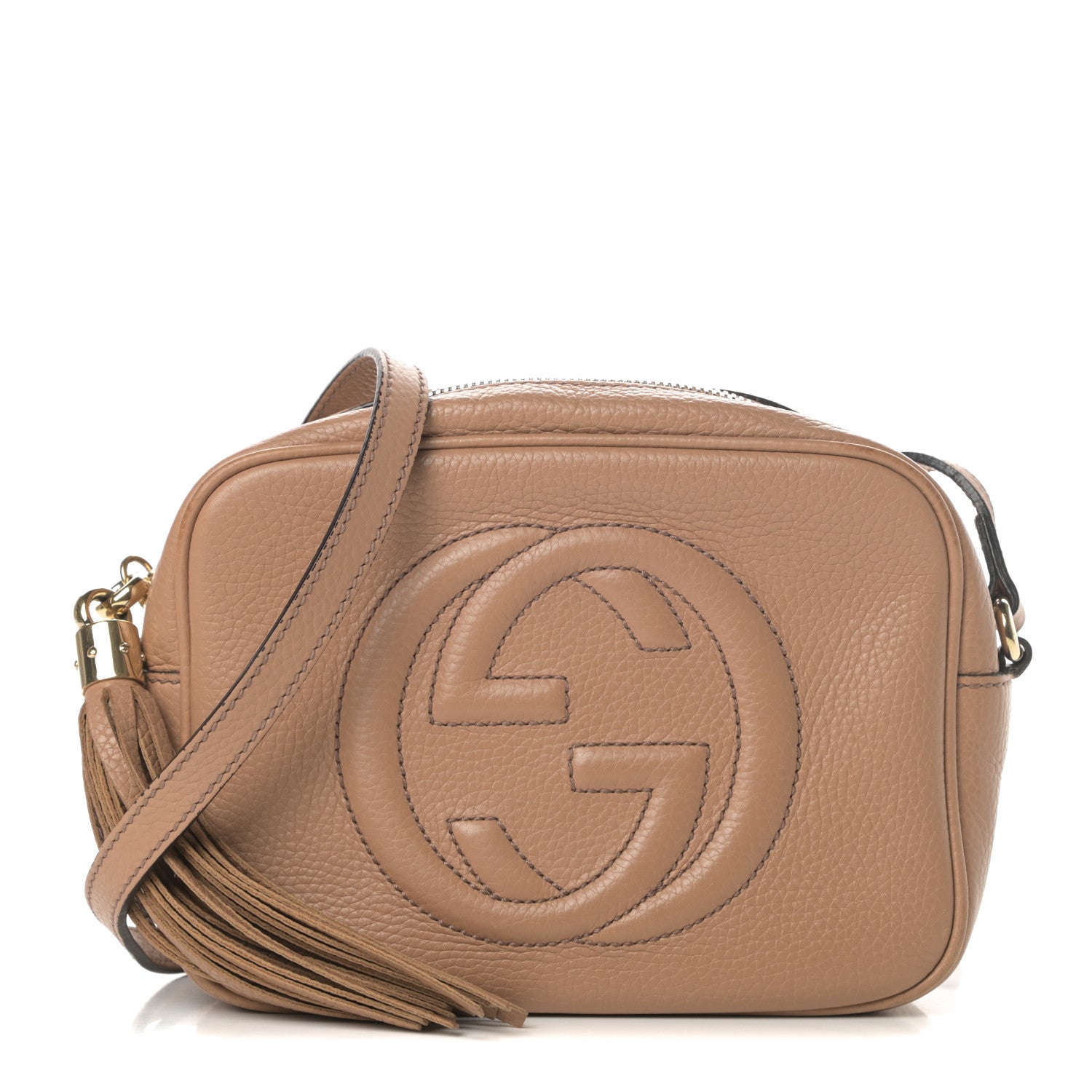 Gucci Pebbled Calfskin Small Soho Disco Bag Camelia 1 of 15