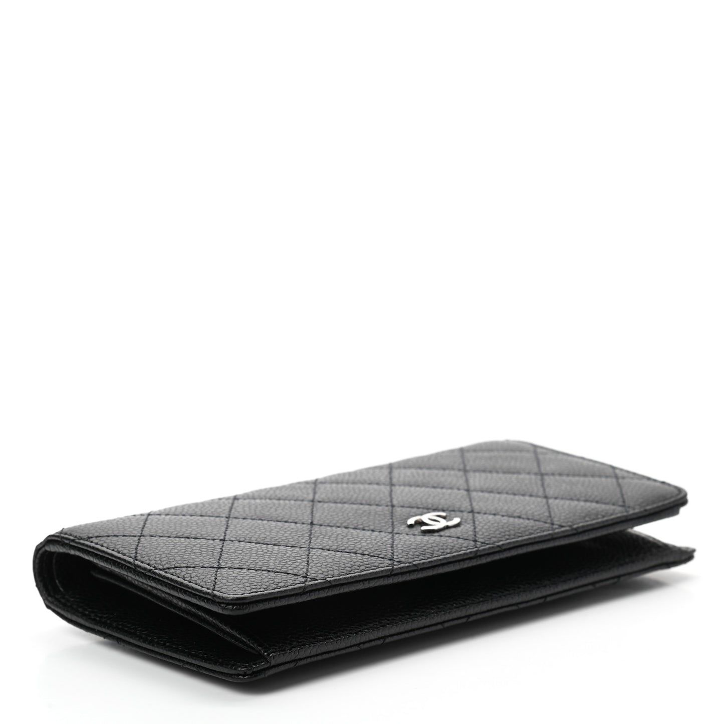 Caviar Quilted Yen Wallet Black