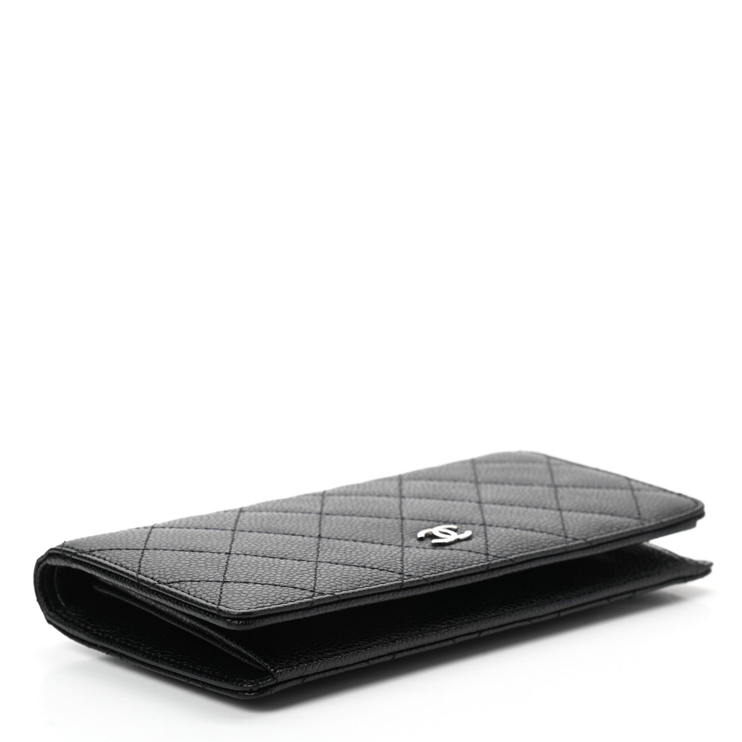 Chanel Caviar Quilted Yen Wallet Black 4 of 7