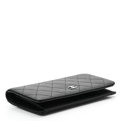 Chanel Caviar Quilted Yen Wallet Black 4 of 7