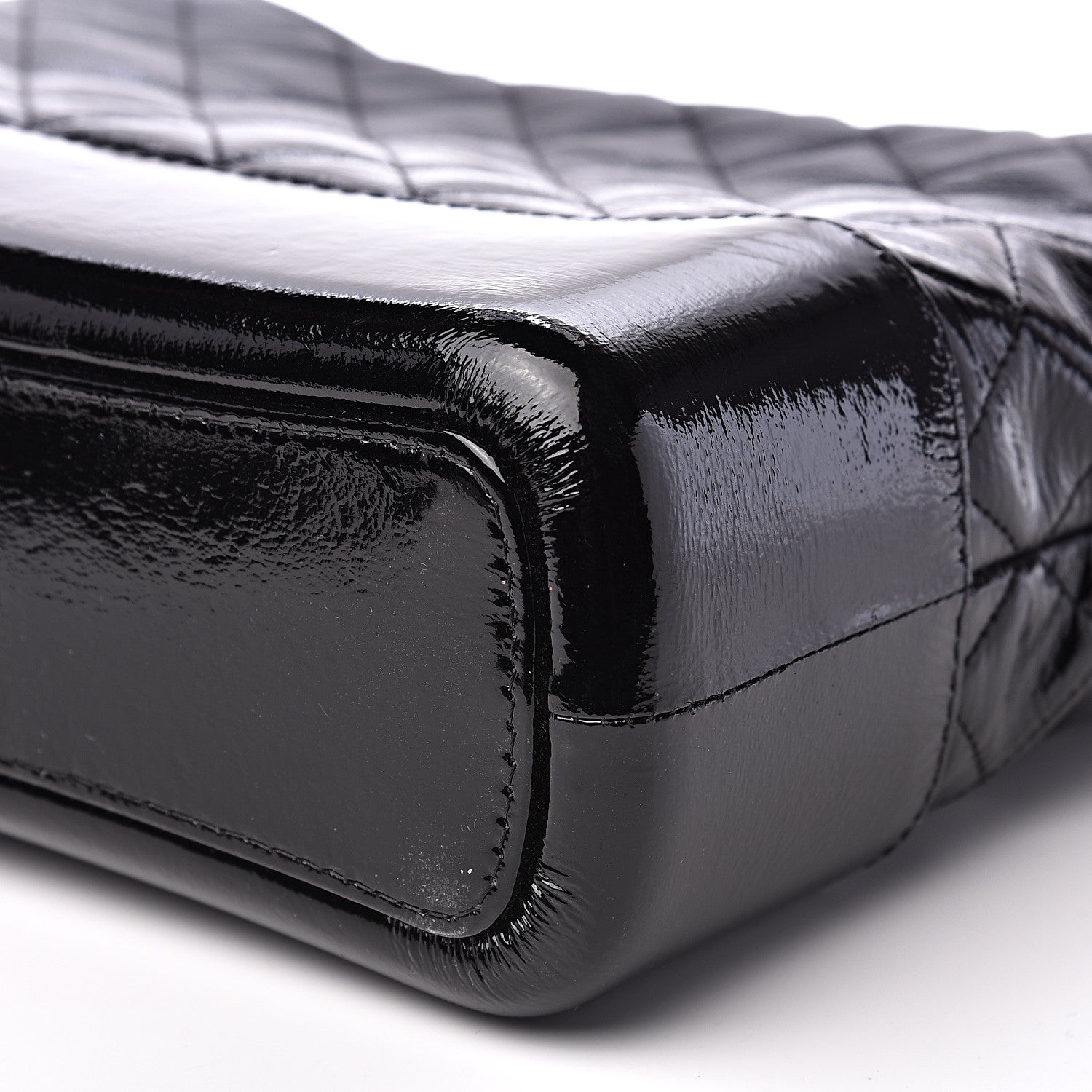 Chanel Patent Goatskin Quilted Medium Gabrielle Hobo Black 8 of 9