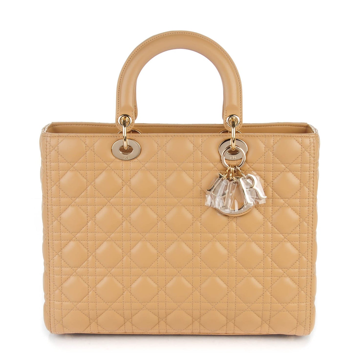 Lambskin Cannage Large Lady Dior Beige