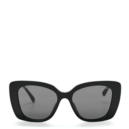 Chanel Acetate Strass Square Sunglasses 5422-B-A Black White 2 of 7