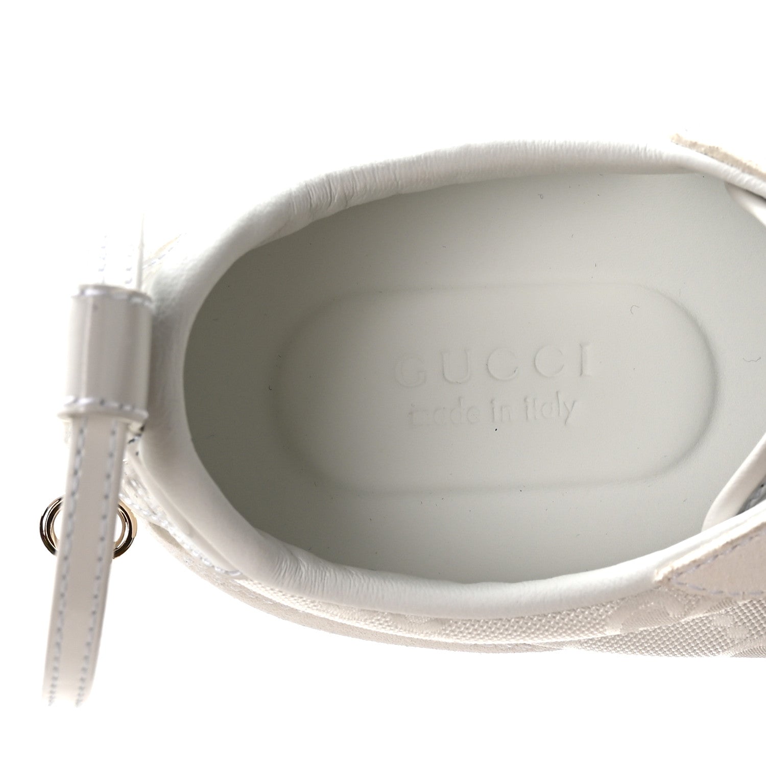 Gucci GG Suede Monogram Web Re-Motion Sneakers 37.5 White 7 of 8