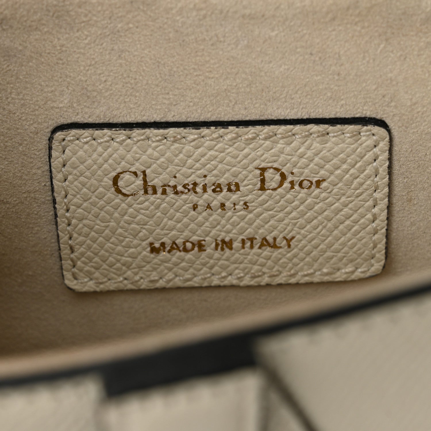 Christian Dior Grained Calfskin Mini Saddle Bag With Strap White 6 of 10
