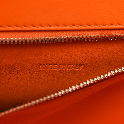 Balenciaga Shiny Calfskin Crocodile Embossed Small Hourglass Top Handle Bag Pop Orange 7 of 13