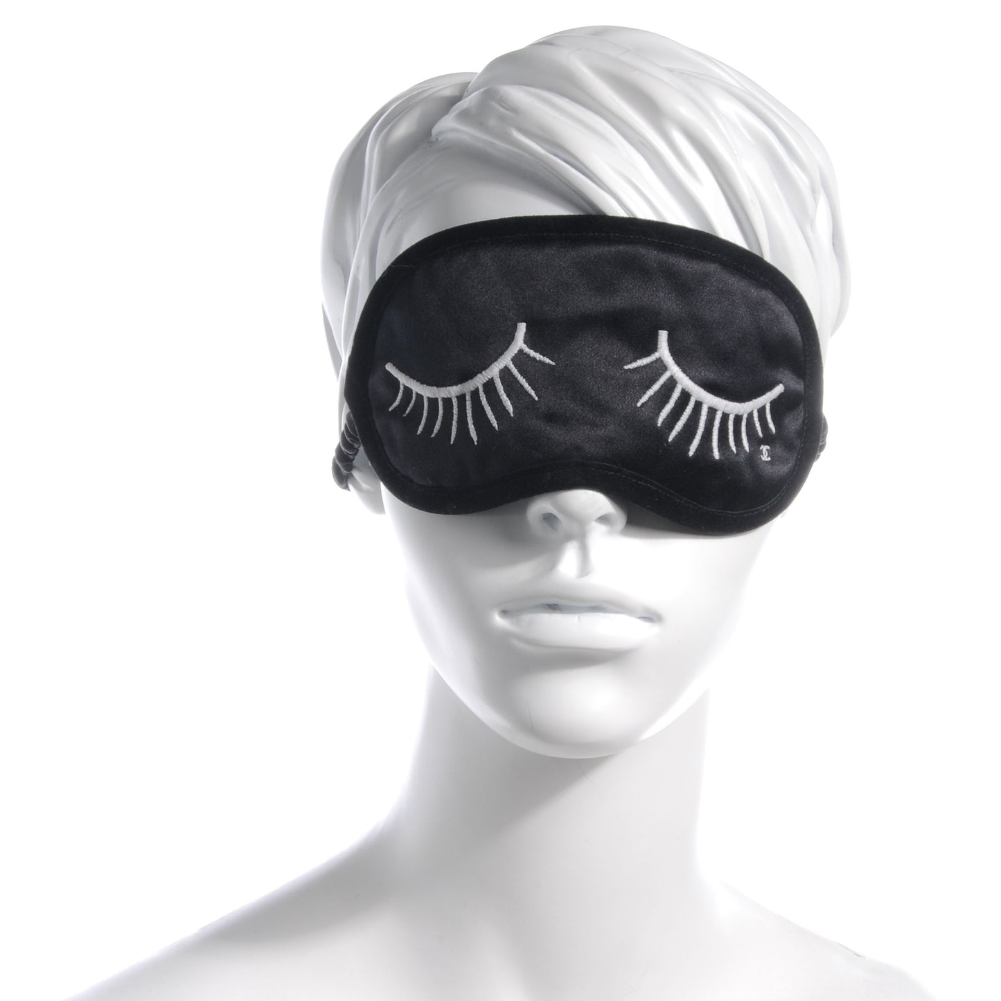 Silk Eyelid Sleeping Mask Black