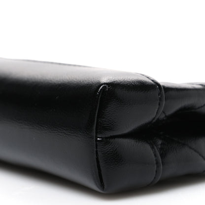 Chanel Shiny Lambskin Quilted Micro 31 Clutch With Chain Black 10 of 10