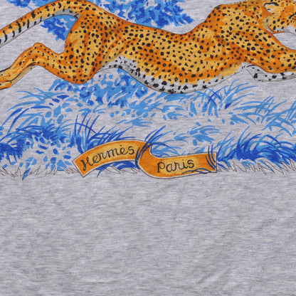 Hermes Cotton Guepards T-Shirt Scarf Gris 3 of 7