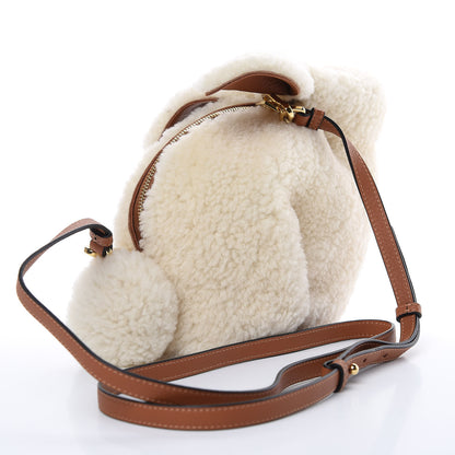 Loewe Shearling Mini Bunny Crossbody Bag Natural 3 of 8