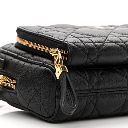 Christian Dior Supple Calfskin Caro Double Pouch Black 8 of 9
