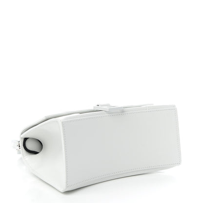 Balenciaga Shiny Box Calfskin Tonal B Small Hourglass Top Handle Bag White 4 of 11
