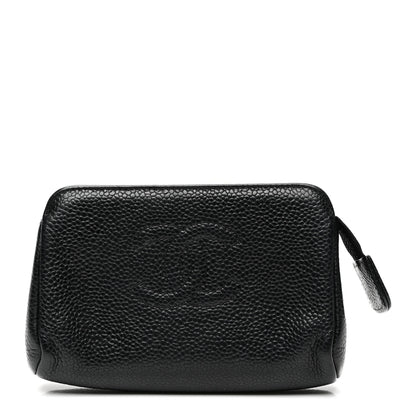 Chanel Caviar Timeless CC Cosmetic Pouch Black 1 of 8