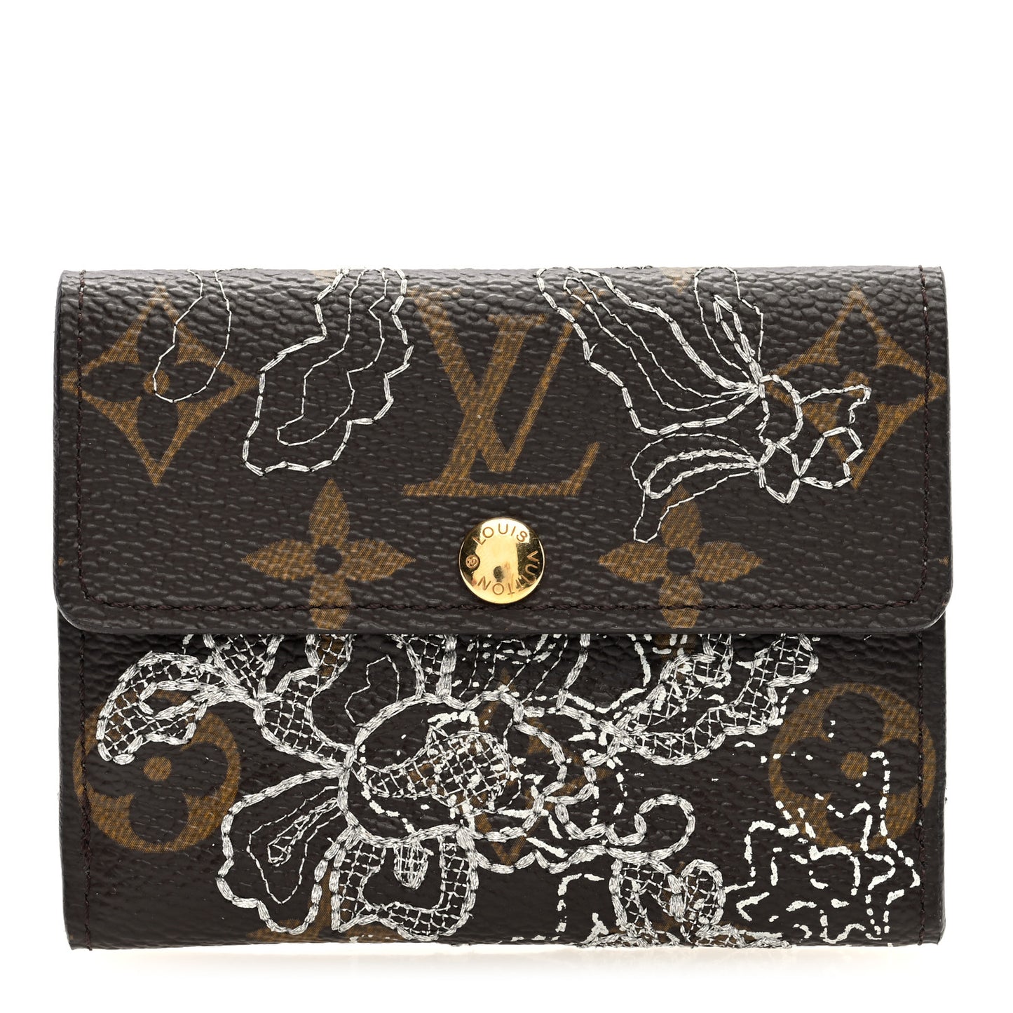 Monogram Dentelle Elise Wallet Silver