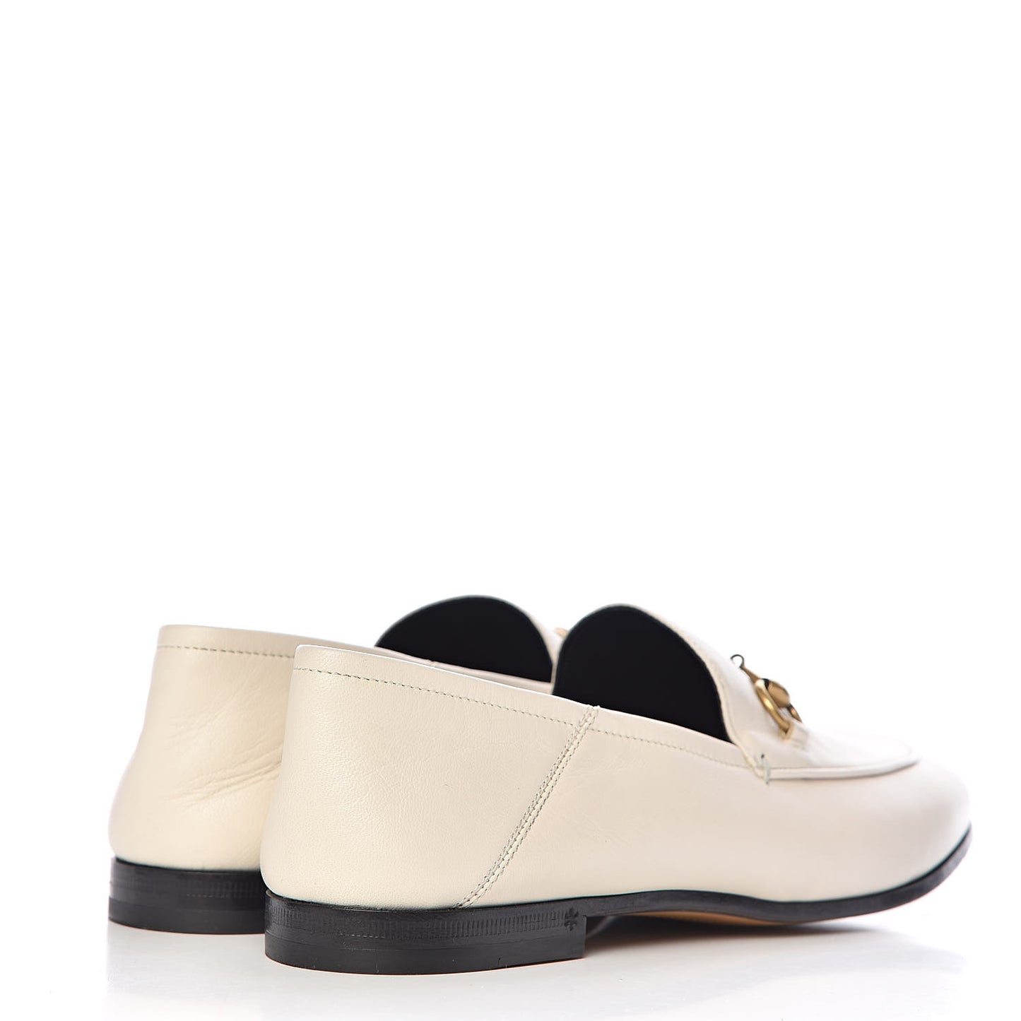 Lambskin Womens Brixton Horsebit Loafers 37.5 Mystic White