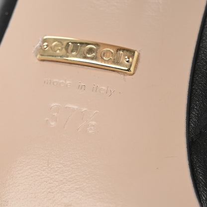 Gucci Nappa Charlotte Chevron Matelasse Double G 95mm Pumps 37.5 Black 7 of 12