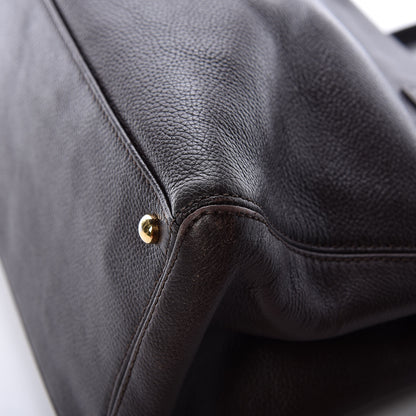 Chanel Calfskin Cerf Executive Shopper Tote Brown 12 of 13