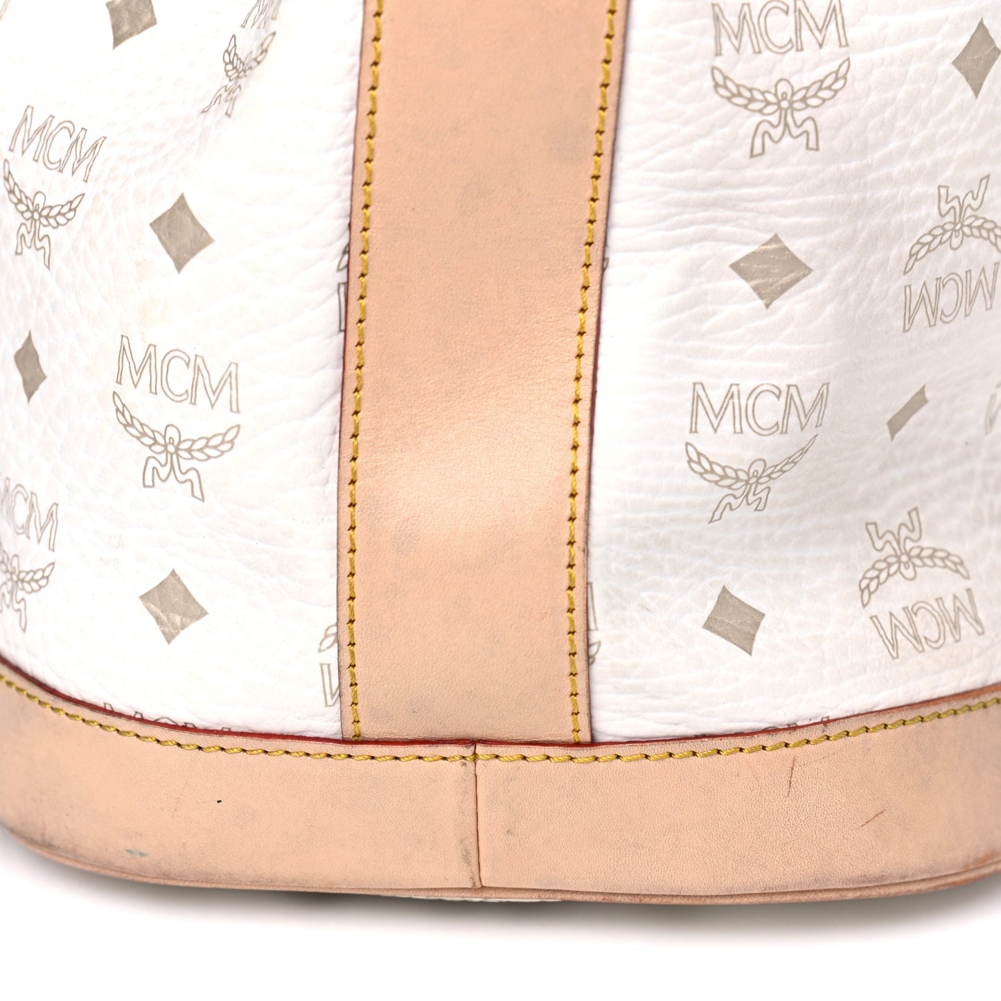Visetos Drawstring Bucket Bag White