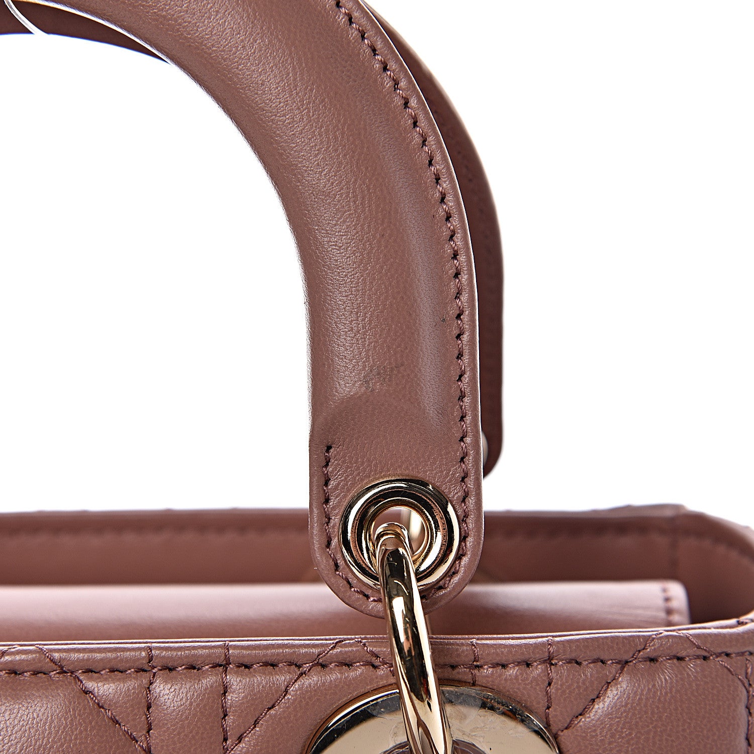 Christian Dior Lambskin Cannage Small Lucky Badges My Lady Dior Petale Brique 11 of 11