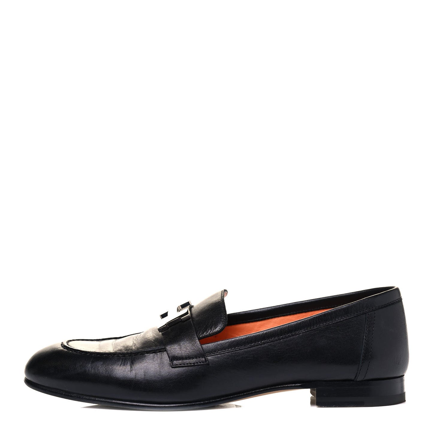 Goatskin Womens Paris Loafers 38.5 Black