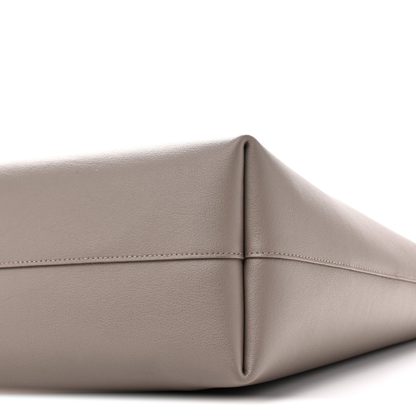 Calfskin Large Shopping Tote Oyster Gray