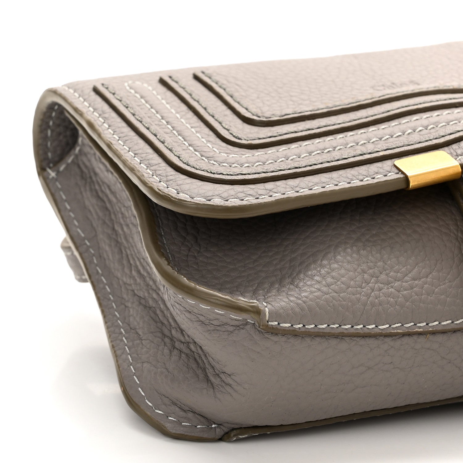 Chloe Calfskin Marcie Convertible Belt Bag Cashmere Grey 9 of 10