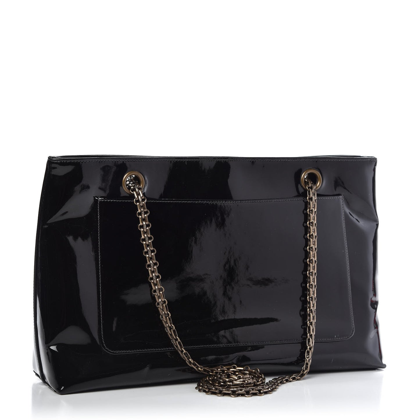 Patent Mademoiselle Tote Black