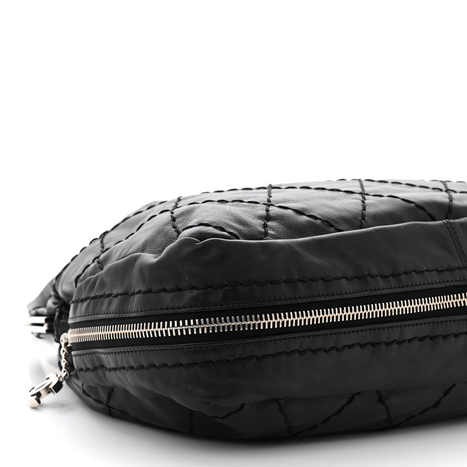 Chanel Calfskin Stitched Expandable Frame Bag Black 9 of 10