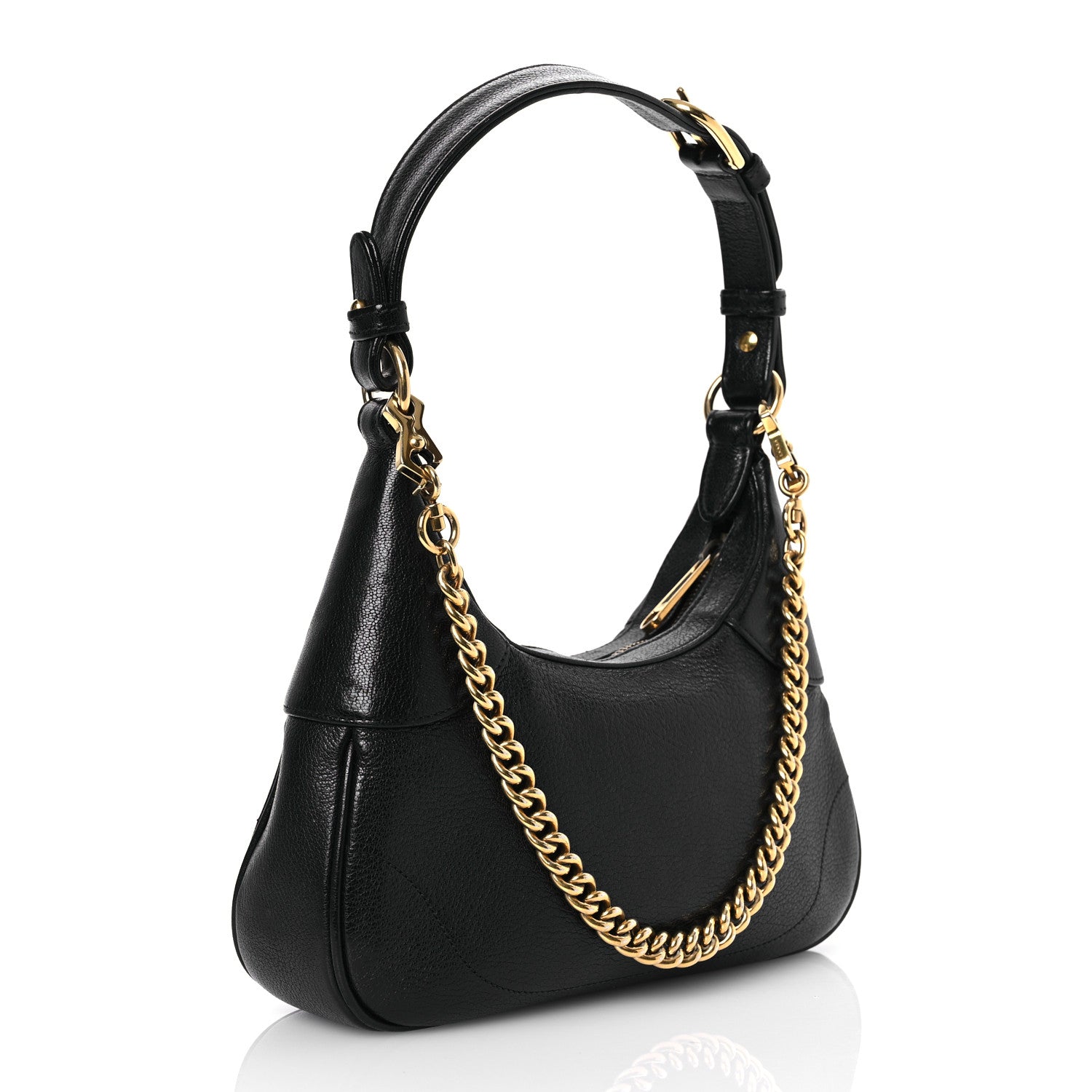 Gucci Goatskin Small Aphrodite Shoulder Bag Black 3 of 12