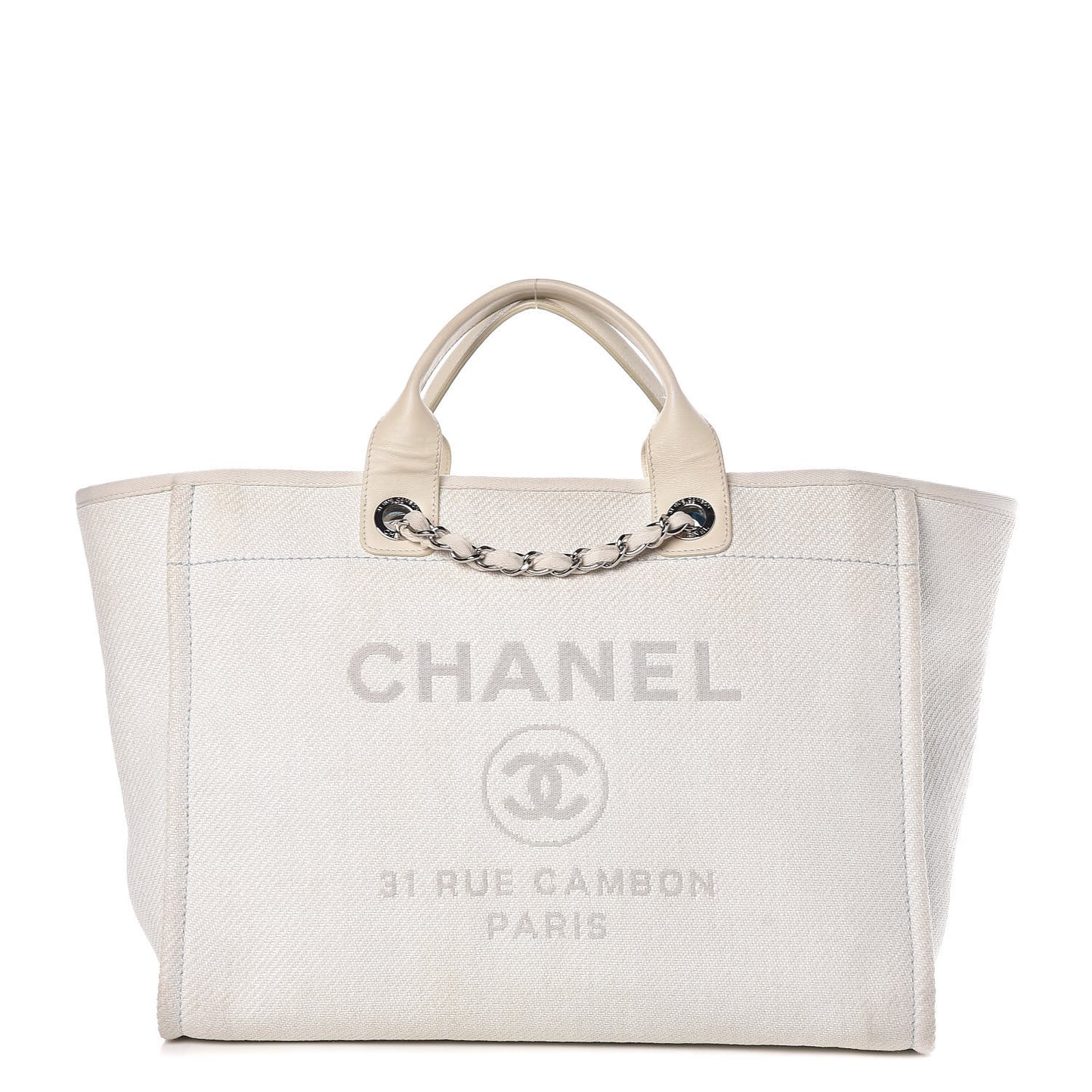 Canvas Large Deauville Tote White