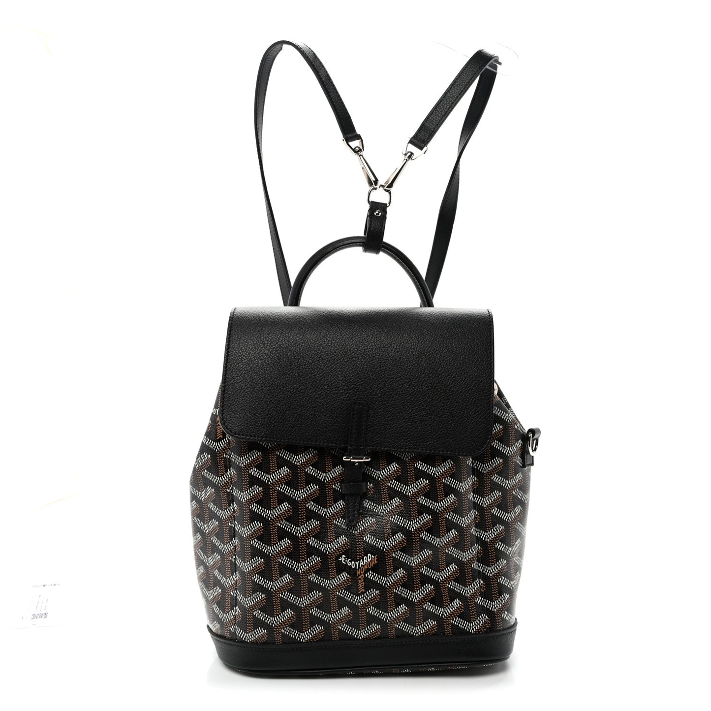 Goyardine Calfskin Mini Alpin Backpack Black