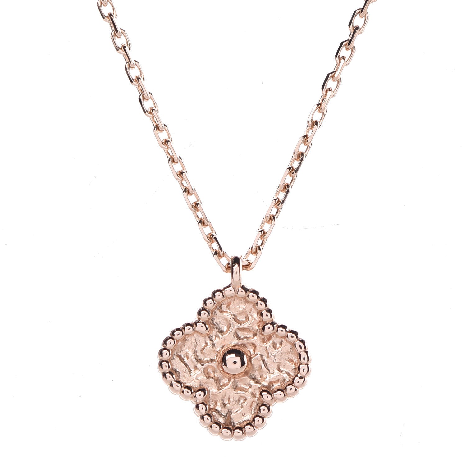 Van Cleef & Arpels 18K Rose Gold Sweet Alhambra Pendant Necklace 4 of 8