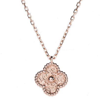 Van Cleef & Arpels 18K Rose Gold Sweet Alhambra Pendant Necklace 4 of 8