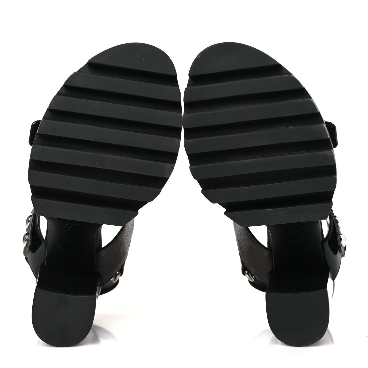 Monogram Star Trail Sandals 38.5 Black
