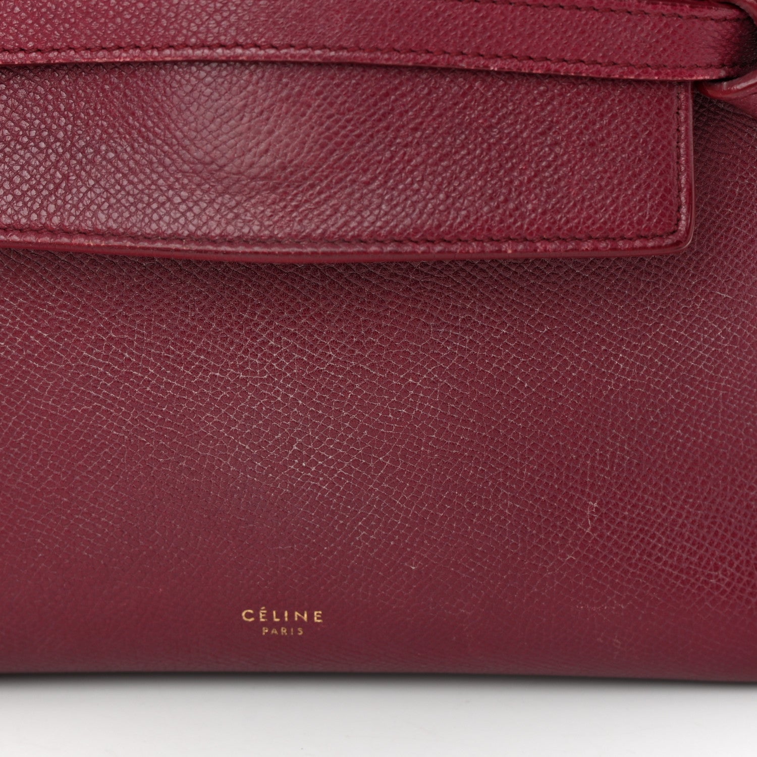 Celine Grained Calfskin Micro Belt Bag Plum 22 of 23