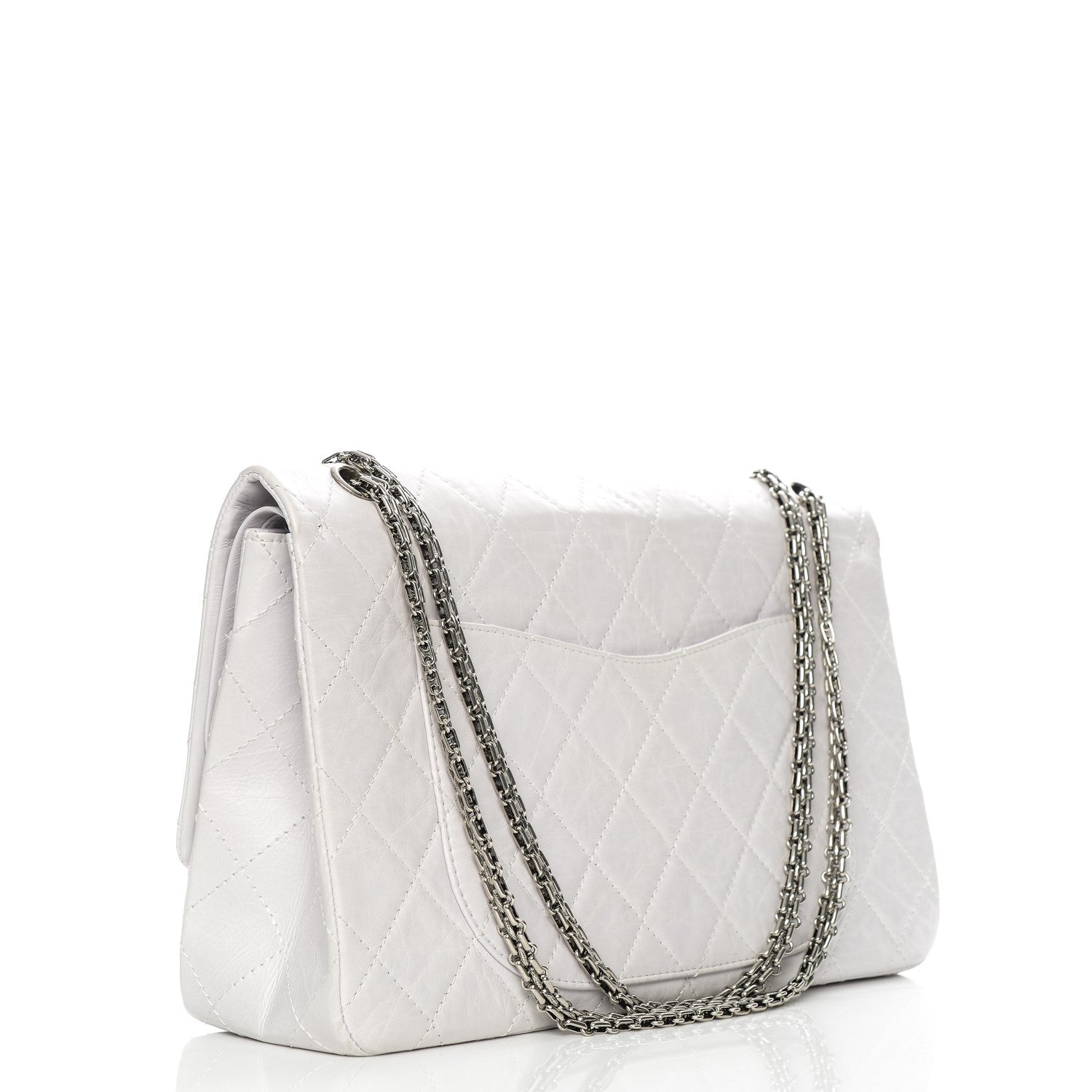 Chanel Aged Calfskin Quilted 50th Anniversary 2.55 Reissue 228 Flap White 3 of 11