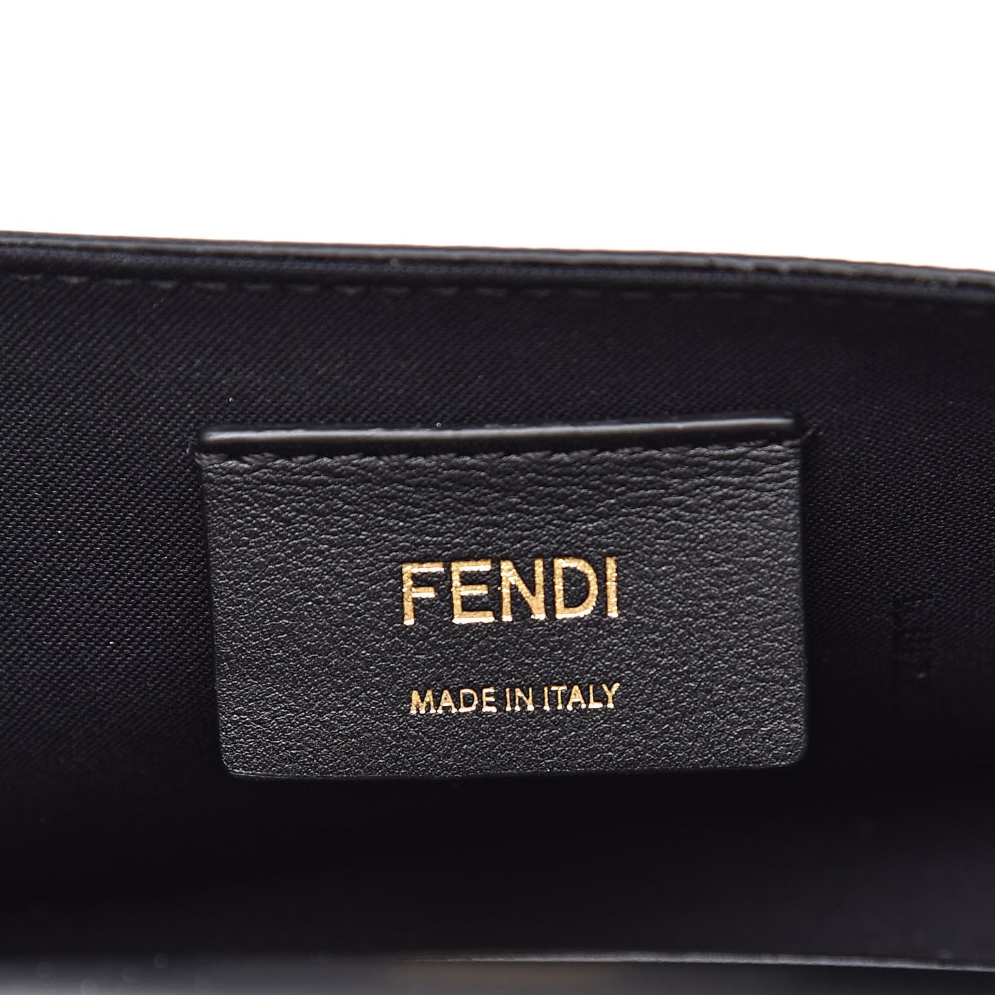 Vitello Cruise F is Fendi Bi-Color FF 1974 Embossed Envelope Belt Bag Maya Black