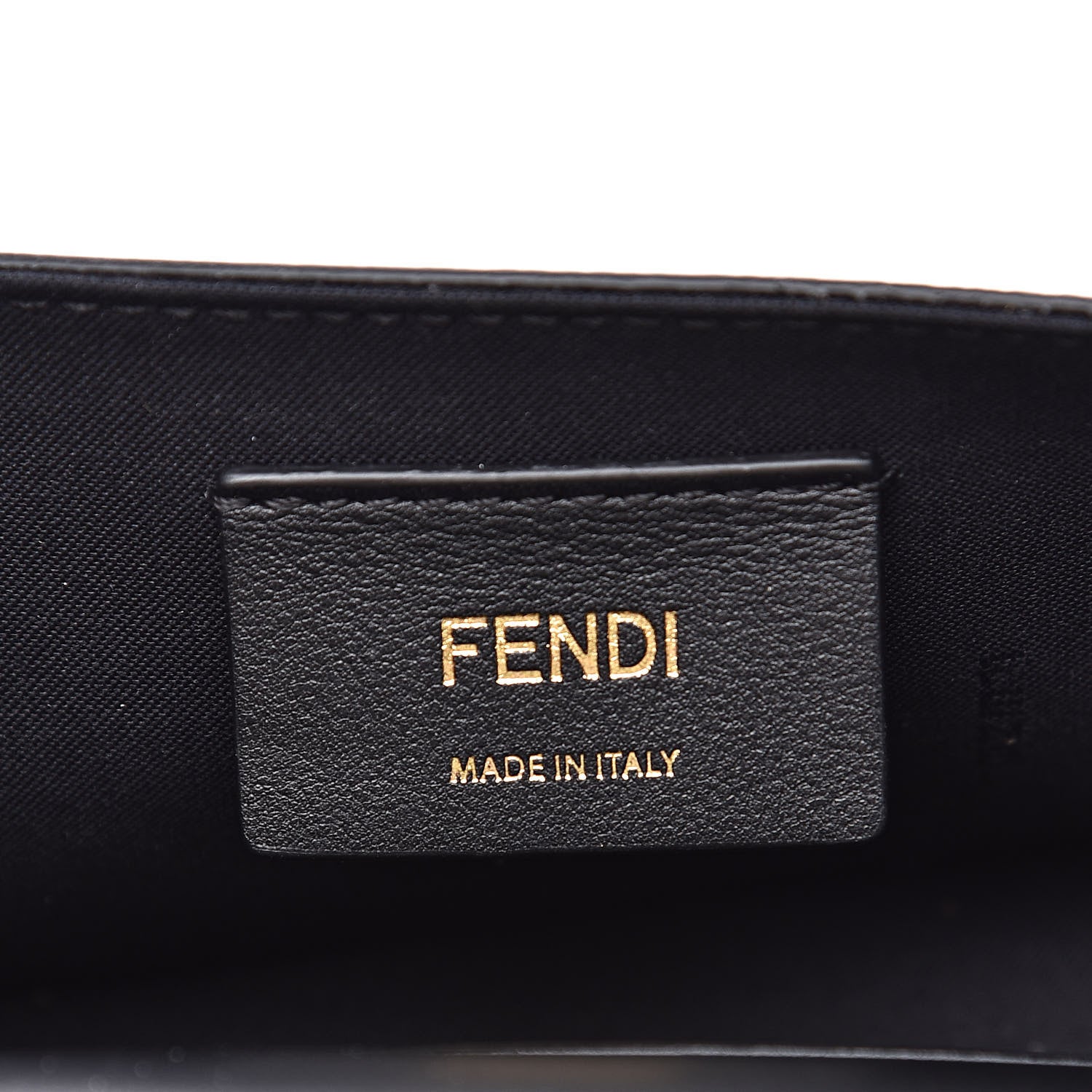 Fendi Vitello Cruise F is Fendi Bi-Color FF 1974 Embossed Envelope Belt Bag Maya Black 8 of 13