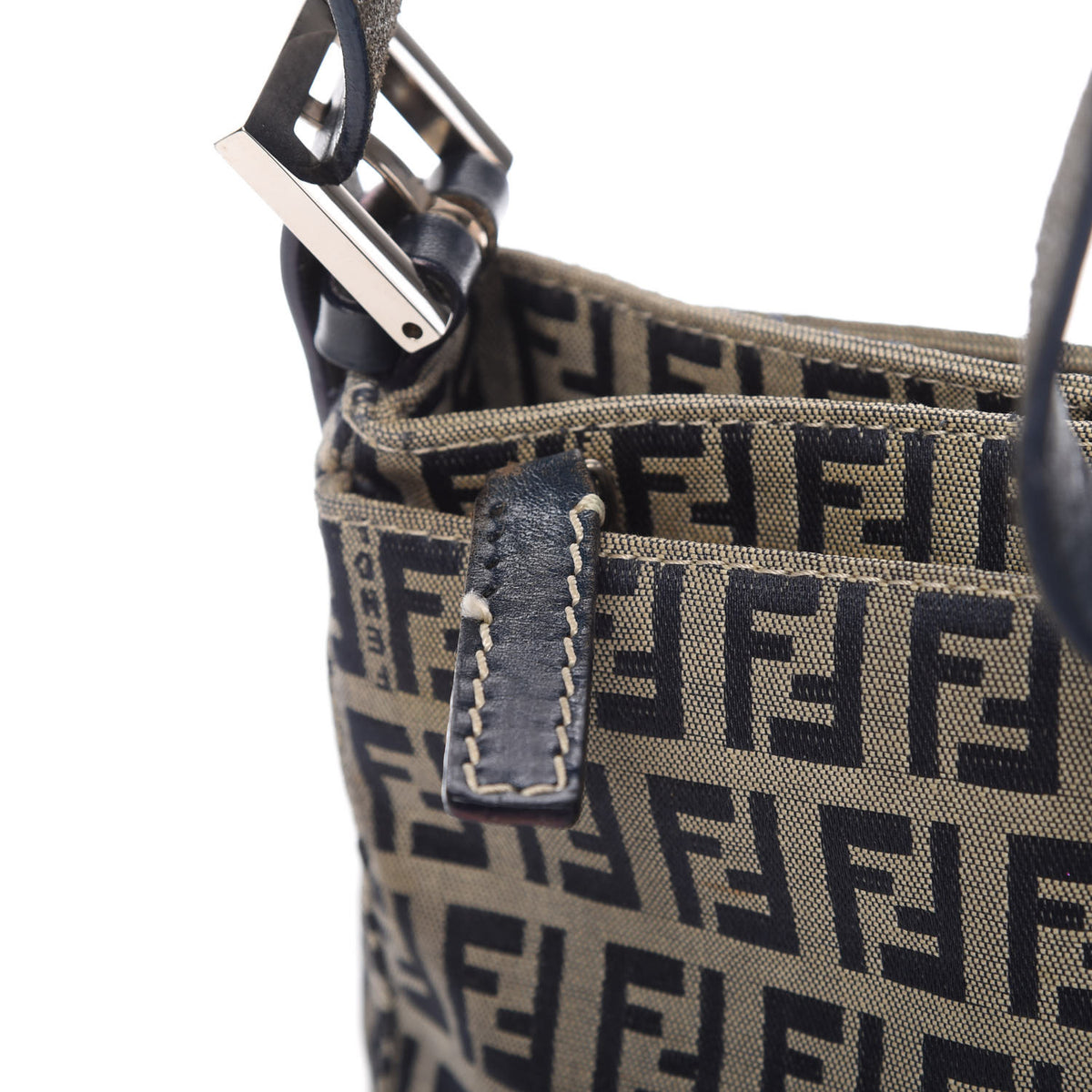 Fendi Zucchino Mini Mama Baguette Navy 10 of 10