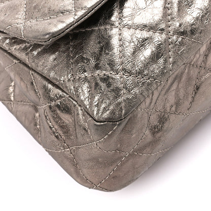 Chanel Metallic Aged Calfskin Quilted 2.55 Reissue 227 Flap Pewter 10 of 12