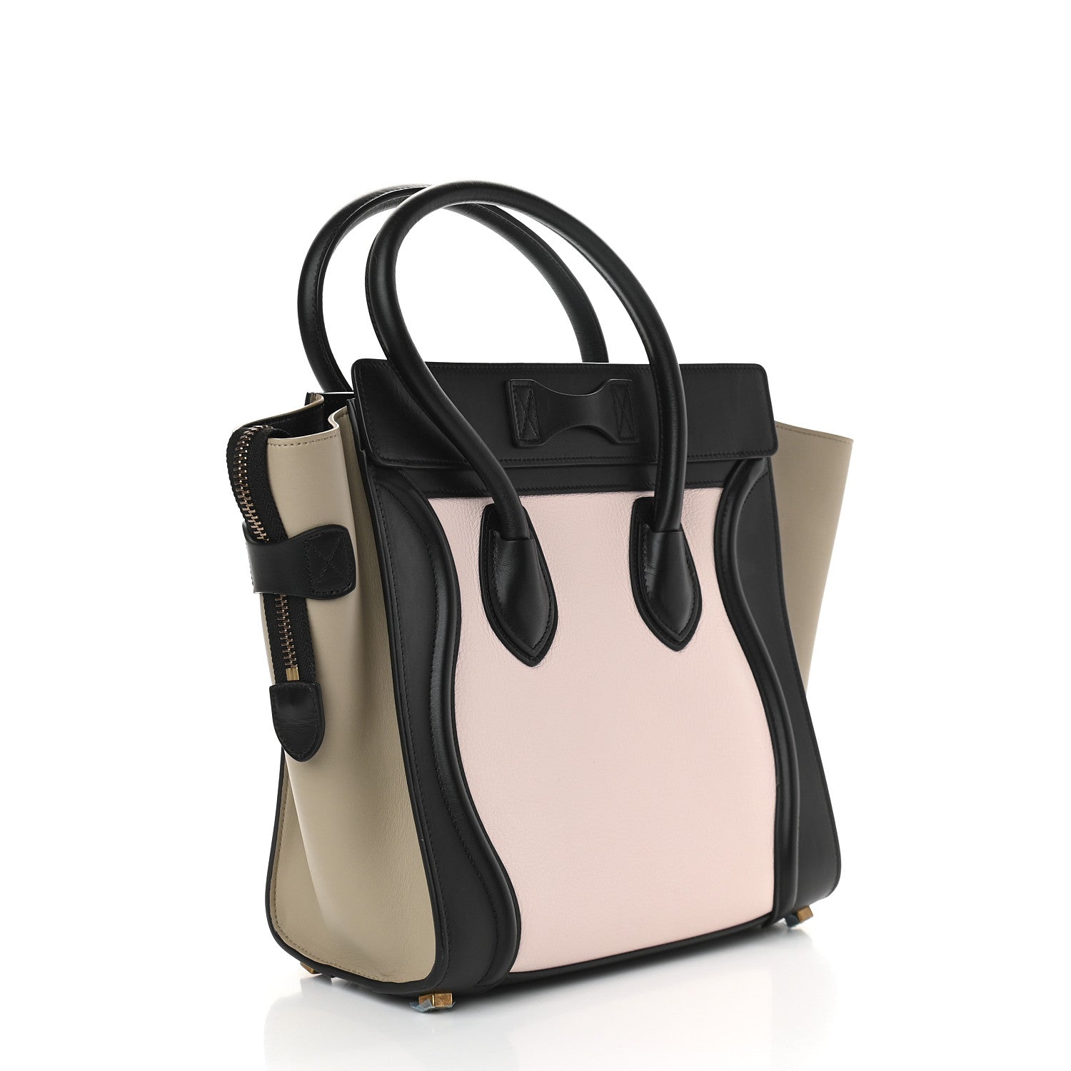 Celine Goatskin Smooth Calfskin Micro Tri-Color Luggage Olive 2 of 7