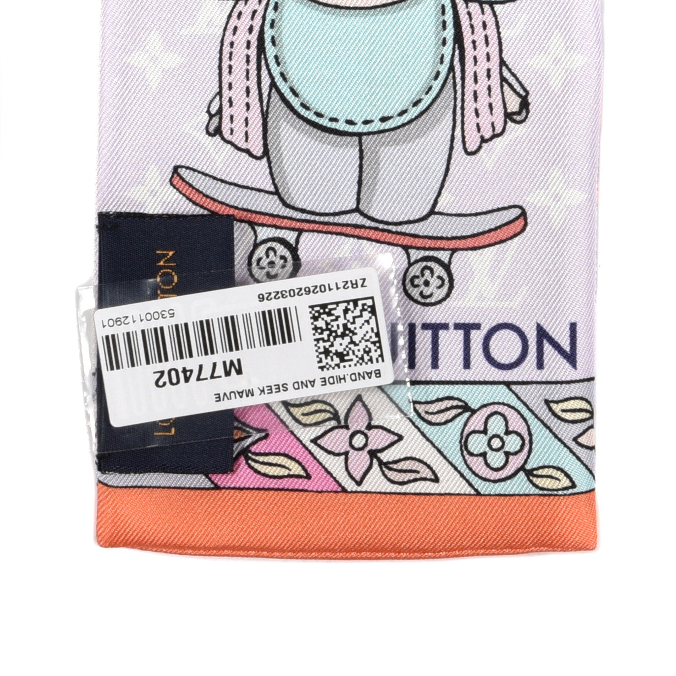 Louis Vuitton Silk Monogram Hide and Seek Bandeau Mauve 3 of 3