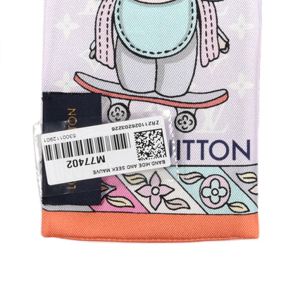 Louis Vuitton Silk Monogram Hide and Seek Bandeau Mauve 3 of 3
