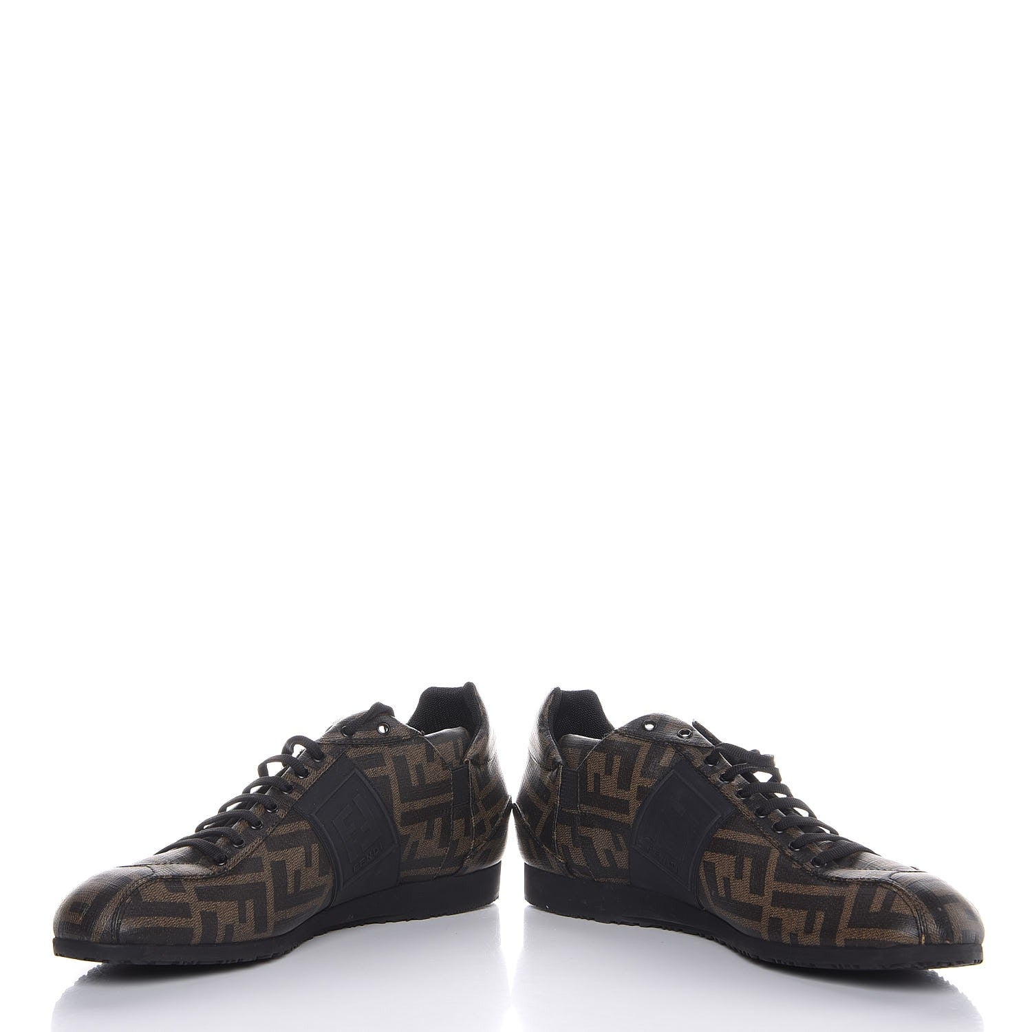 Fendi Coated Canvas FF Mens Low Top Sneakers 8.5 Tobacco 8 of 10