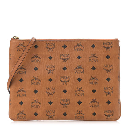 MCM Visetos Original Medium Pouch Cognac 1 of 9