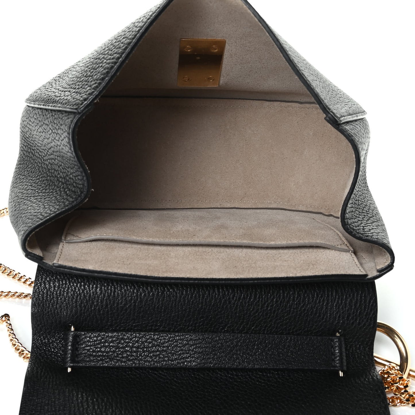 Grained Lambskin Drew Shoulder Bag Black