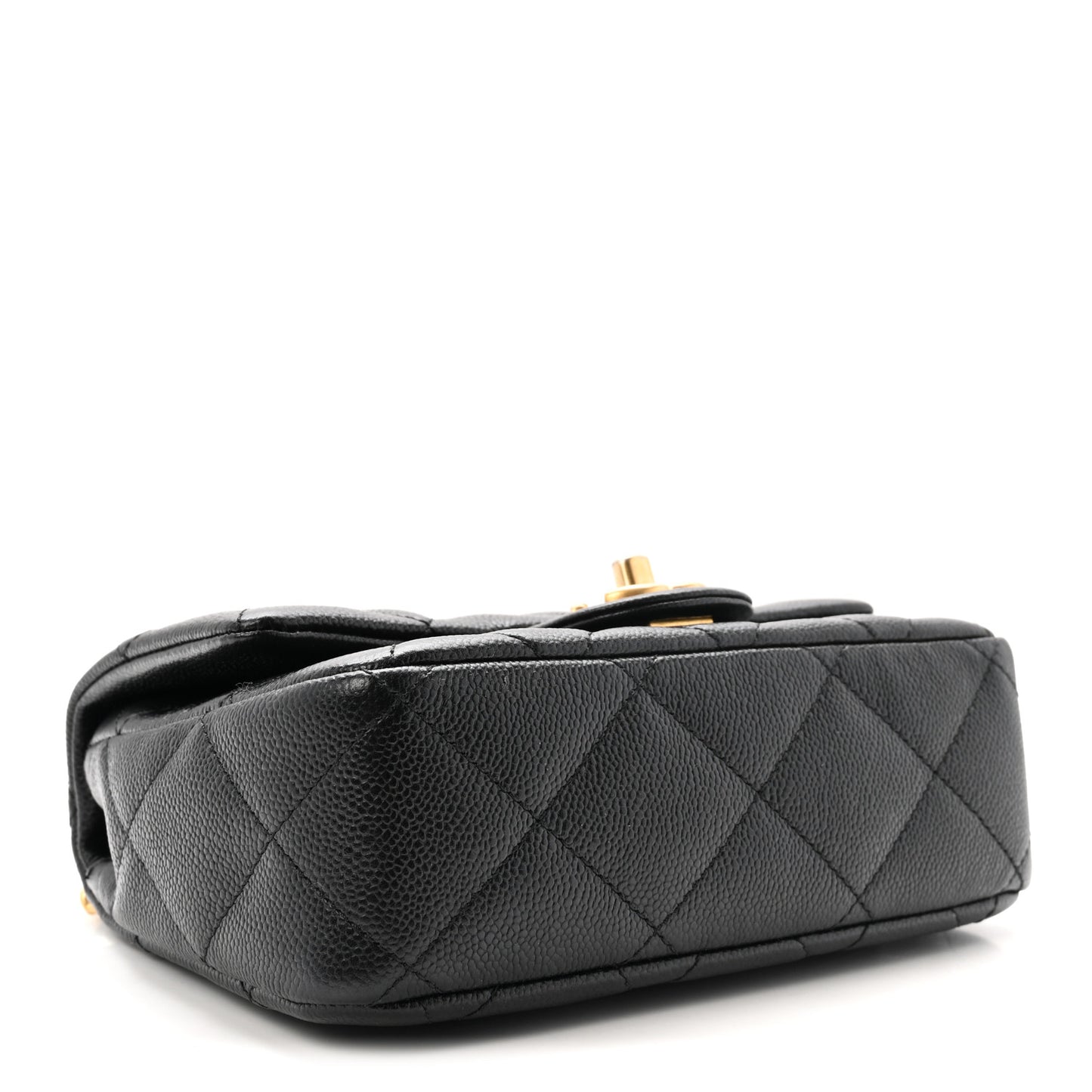 Caviar Quilted Mini Sweetheart Flap Black