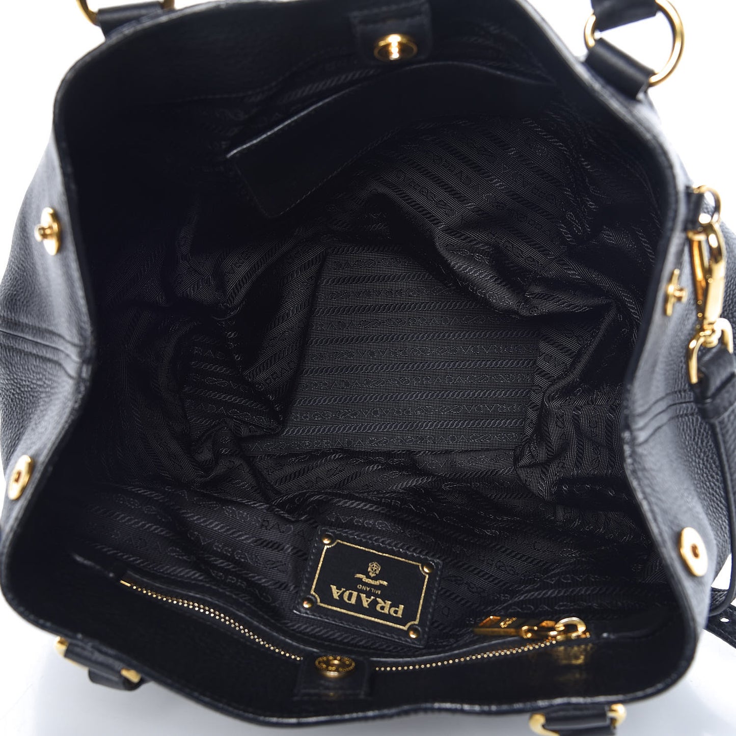 Vitello Daino Tote Black